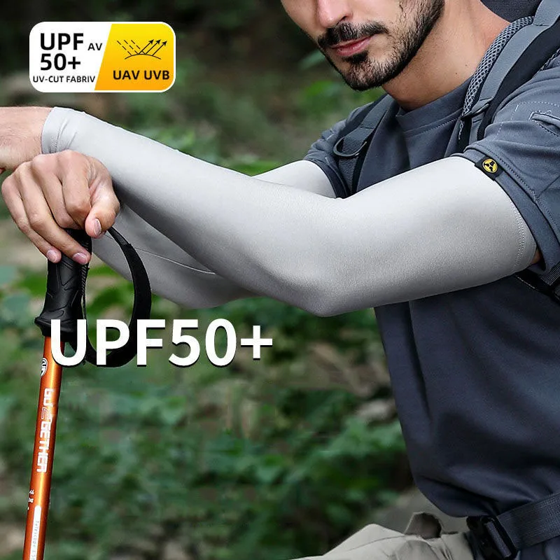 Summer UV Resistant Refreshing And Breathable Extended Cycling Ice Silk Sleeves Sun-protective Sleeves