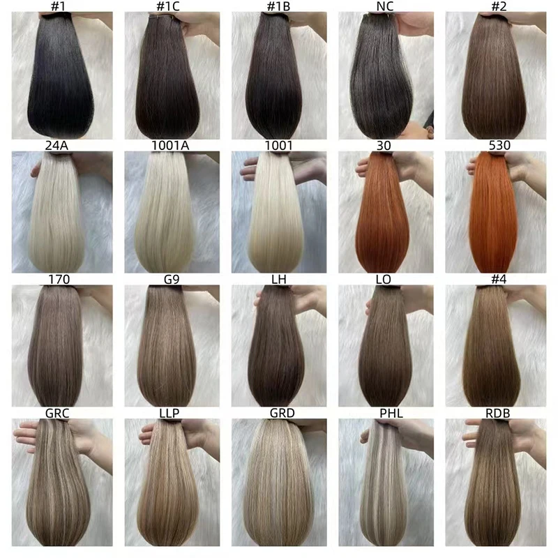 Human Hair Extensions Color Card Rings Swatches Testing Color Samples Palette Customizable Styles
