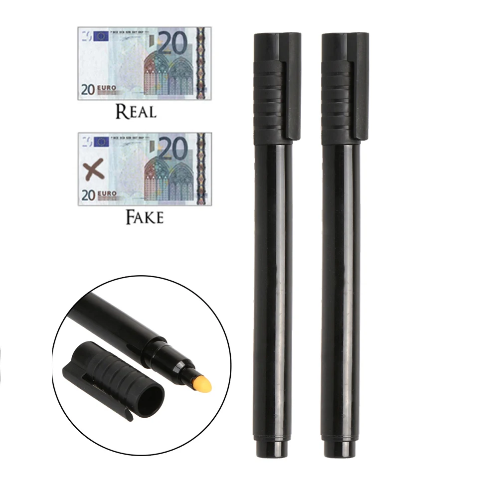 2pcs Money Checker Tester Pen Portable Mini Money Detector Lightweight Banknotes Checkering Tools Graffiti for US Dollar Bill