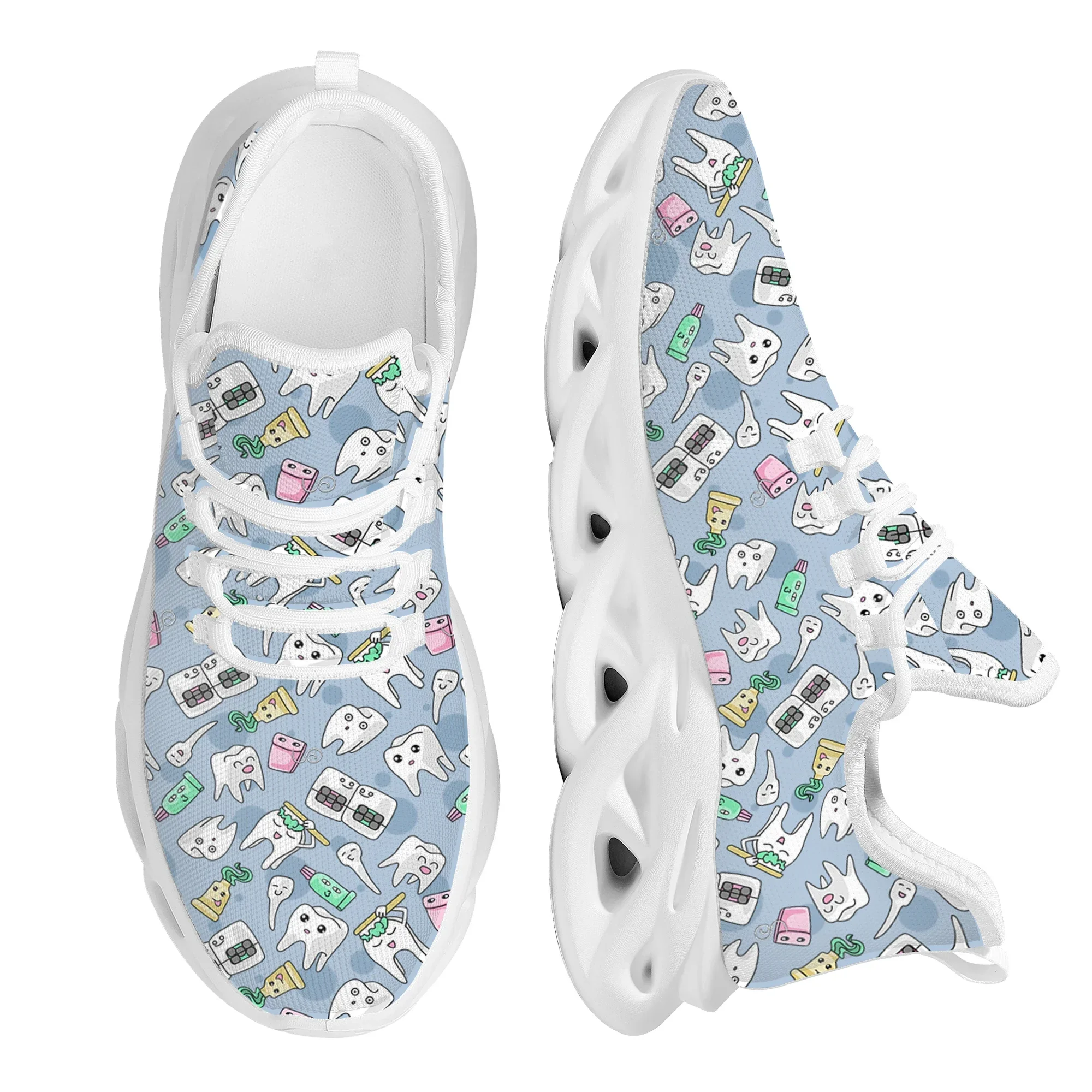 Dental Equipment Manga Print Ladies Flat Shoes New Trend Street Fashion Walking Shoes Comfortable Breathable Youth Sneakers Gift