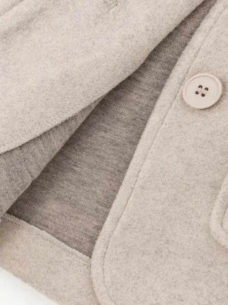 Veste douce avec poches pour femmes, manteau à manches longues, boutonné, vêtements d'extérieur pour femmes, hauts chics, mode