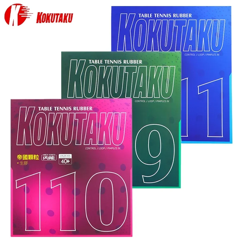 

KOKUTAKU Table Tennis Rubber Tuple 110/119/911 Long-pips Pips-out Professional Ping Pong Rubber with/without High Density Sponge