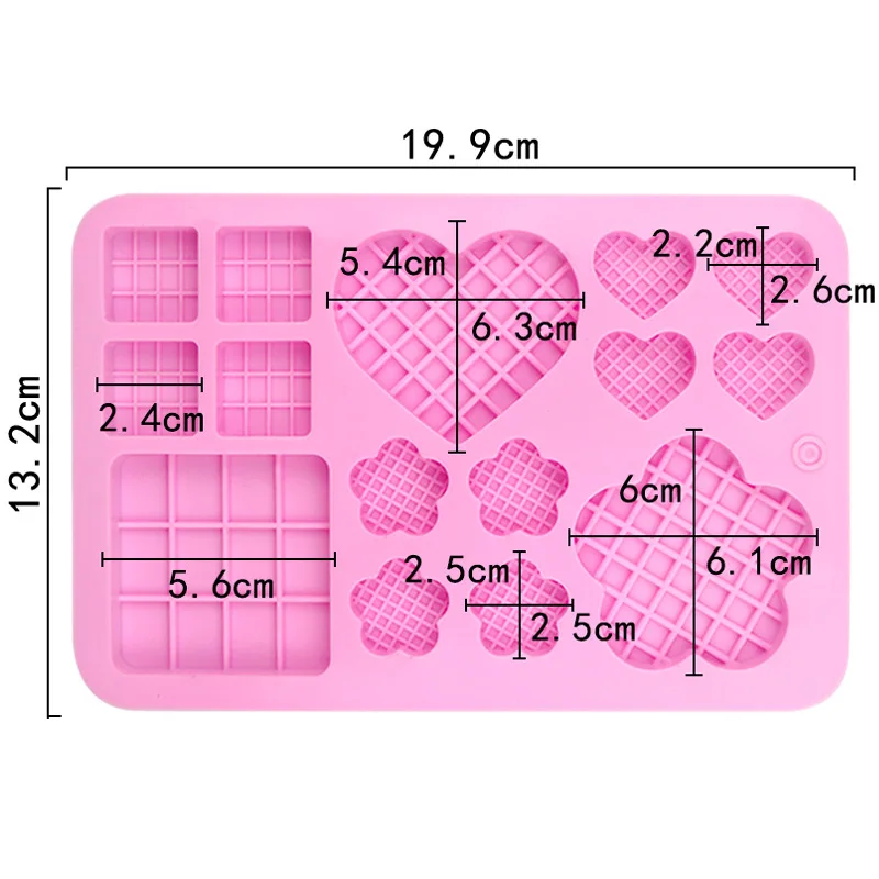 Molde de corazón de Chocolate, moldes de silicona para hornear molde de  pastel en forma de corazón de diamante, pastel de caramelo Chocolate 3D  molde blanco con base Macarena Molde del molde