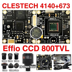 Модуль камеры CLESTECH 4140 673 реальный 800TVL Sony CCD Effio HD чип печатная плата 100% Новинка 32*32 мм PAL/NTSC Мини монитор кабель OSD