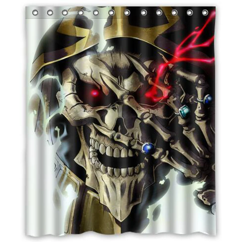 

Overlord Anime Albedo Personalized Custom Bath Shower Curtain Shalltear Polyester Waterproof 150x180cm