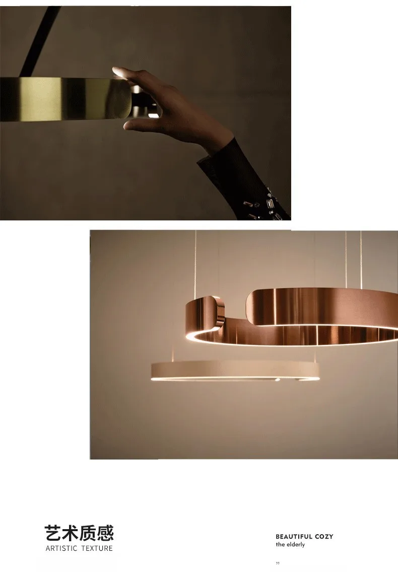 Modern Salon Design Ring Ceiling Chandelier image 10