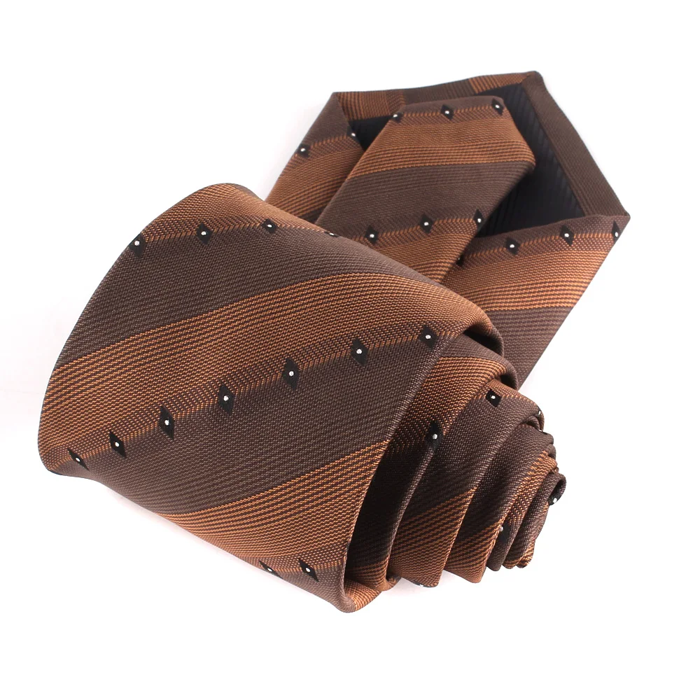 Floral Ties For Men Women Brown Color Neck Tie For Party Business Suit Striped Neckties Wedding Neck Tie Groom Gifts neck tie