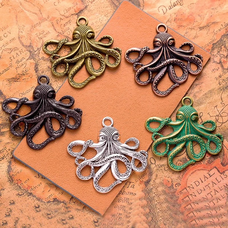 

Аксессуары DIYAccessories57 * 56MMAlloy аксессуары для кальмаров кулон большой осьминог мужское ожерелье в стиле хип-хоп кулон