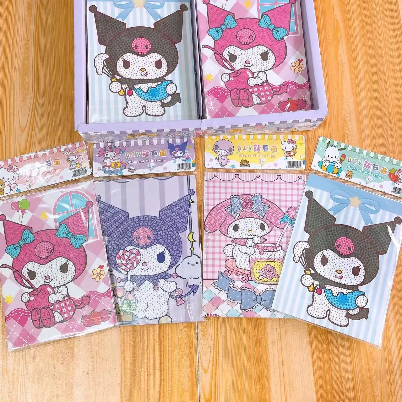 Sanrio Kuromi Diamond Painting Children's handmade DIY Puzzle creative decorative stickers Children's Day reward gift