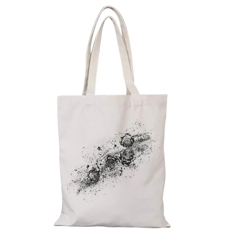 Mode Eco Tasche Blumen Damen Umhängetasche Freizeit Neue Handtaschen Stofftaschen Tote Shopper Shopping Strand Canvas Handtasche Dame die – Detail 8