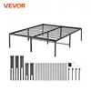 VEVOR 18 Inch Full Metal Bed Frame Platform No Box Spring Needed 1500 lbs Loading Capacity Embedded Heavy Easy For Household 1