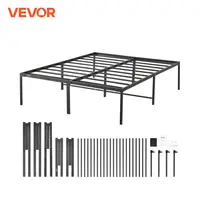 VEVOR 18 Inch Full Metal Bed Frame Platform No Box Spring Needed 1500 lbs Loading Capacity Embedded Heavy Easy For Household 1