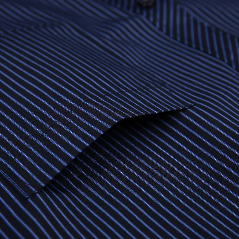 Plus Large Size 8XL 7XL 6XL 5XL 4XL Slim Fit Mens Business Casual Long Sleeved Shirt Classic Striped Male Social Dress Shirts