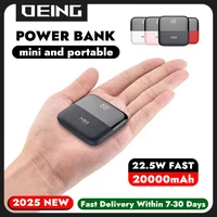 20000mAh Mini Powerbank Large Capacity Portable Power Bank 22.5W Fast Charger Dual USB Digital Display Slim Phone Spare Battery 1