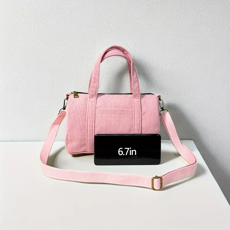 Corduroy Crossbody Bag for Women and Girls