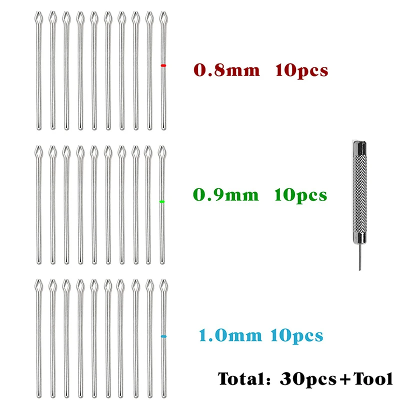 30-Piece Stainless Steel Watch Strap Link Pins Set