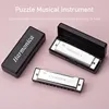 10 Hole Harmonica Mouth Organ Puzzle Musical Instrument Beginner Teaching Playing Gift Copper Core Resin Harmonica Harp 3