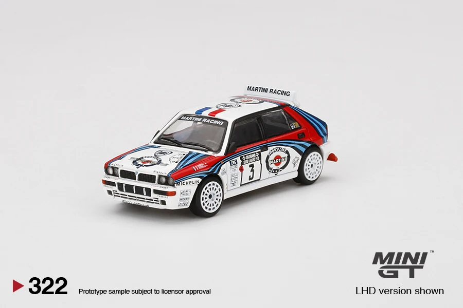 MINI GT 64 Lancia Delta HF интегрированный Evolution 1992 Rally 1000 Lake Winner #3 LHD MGT00322-L |