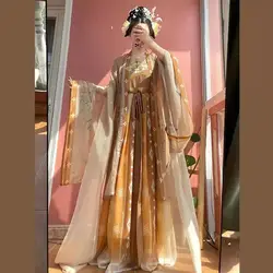 Hanfu Dress Women Ancient Chinese Traditional Embroidery Hanfu Female Fairy Cosplay Costume Summer Dress Green Hanfu For Women