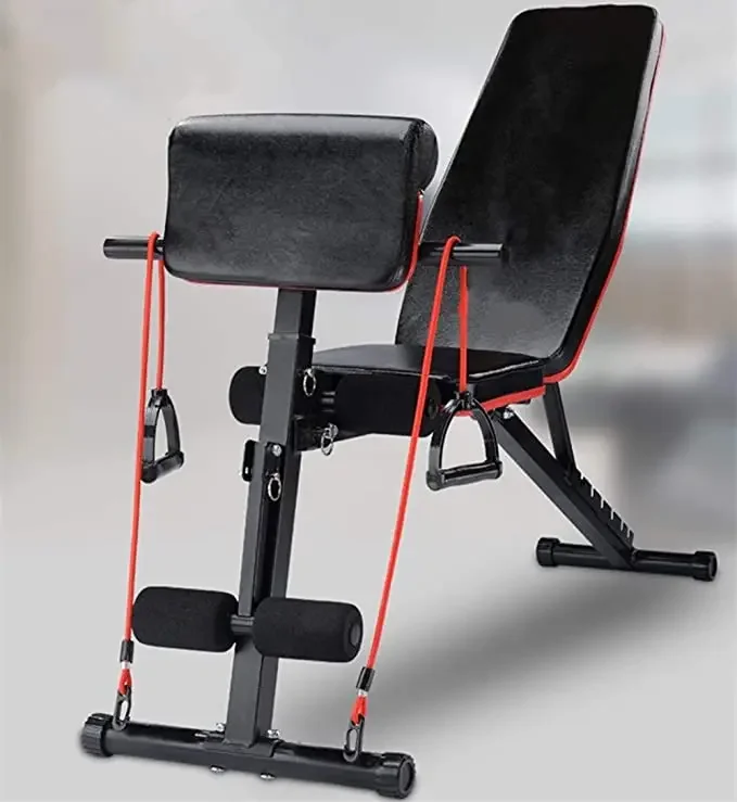 Multifunctional Adjustable Gym Workout Sit Up Weight Fitness Exercise Work Bench Set