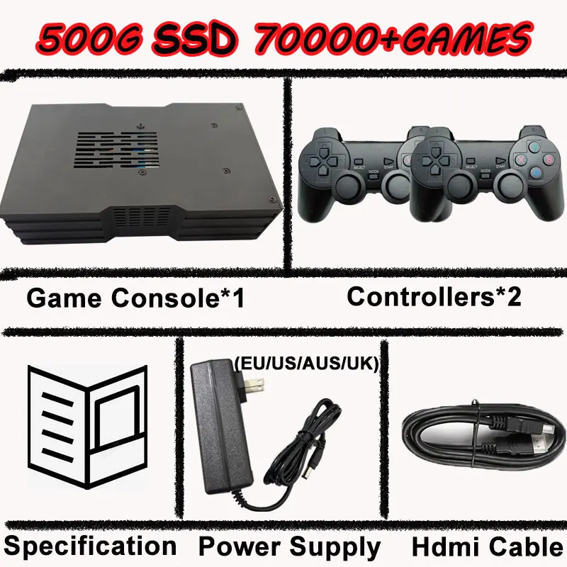 Super Game Console x king 500G Gaming SSD Batocera 3865U