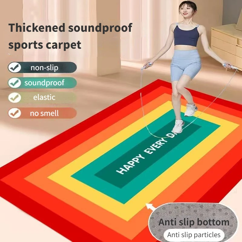 

Modern Indoor Yoga Mat Outdoor Carpet Home Living Room Carpets Sound Insulation Mat Sports Mat Play Mats Thickened Bedroom Rugs