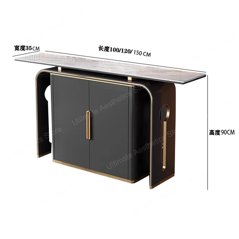 Consolle di design portaoggetti Tavoli consolle moderni e unici per corridoio di lusso Consolle semplici ed eleganti Meuble Mobili per soggiorno - immagine 2