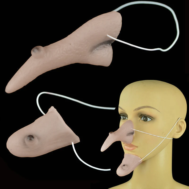 

Halloween Funny Dress Up Witch Suit Aquiline Nose Chin Stage Show Cosplay Witch Prop Festival Carnival Long Nose Long Chin Mask