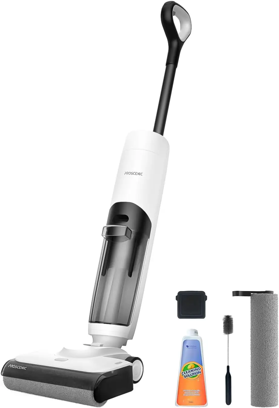 Proscenic-Aspirador inteligente F10 para suelos duros, aspiradora inalámbrica en seco y húmedo, con pantalla Digital, largo tiempo de funcionamiento, ideal para pegajoso