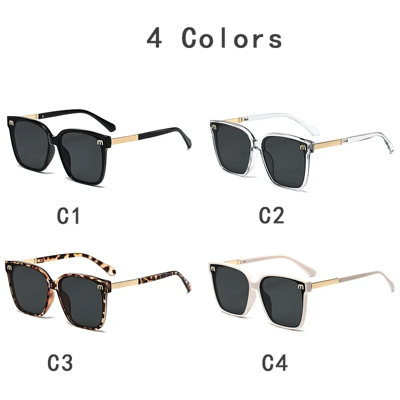 Luxury Designer Square Letter Mirror Sunglasses for Women - Trendy Vintage Travel Shades