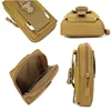 Men Tactical Molle Pouch Belt Waist Pack Bag Phone Pocket EDC Tools Fanny Pack Running Pouch Travel Camping Hunting Soft Back 3