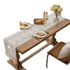 Natural Linen Table Runner with Tassels Dining Decor Wedding Birthday Christmas Decoration for Home tablecloth 6