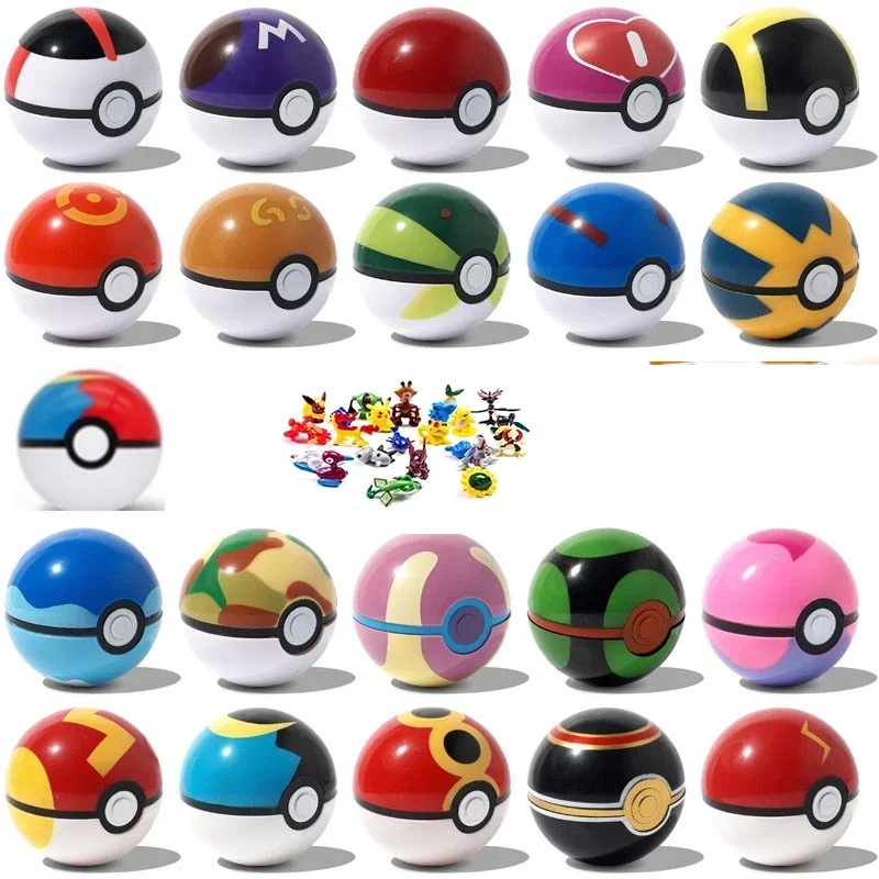 Pokemon 7Cm Pokeball Kawaii Anime Cartoon Toy Con 1Pcs Mini Action Figure Model Dolls Regalo Di Compleanno Per Bambini