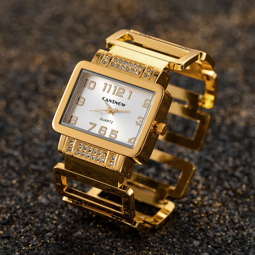 UTHAI W112 orologio da donna di moda Luxury Ladies Gold Silver bracciale orologi squisita personalità rettangolo quadrante orologio regalo