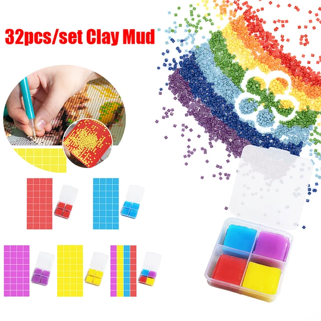 48pcs Diamond Painting Wax with Storage Case 4Colors Diamond Painting Glue  Clay for Kid DIY Craft Diamond Painting Embroidery - AliExpress