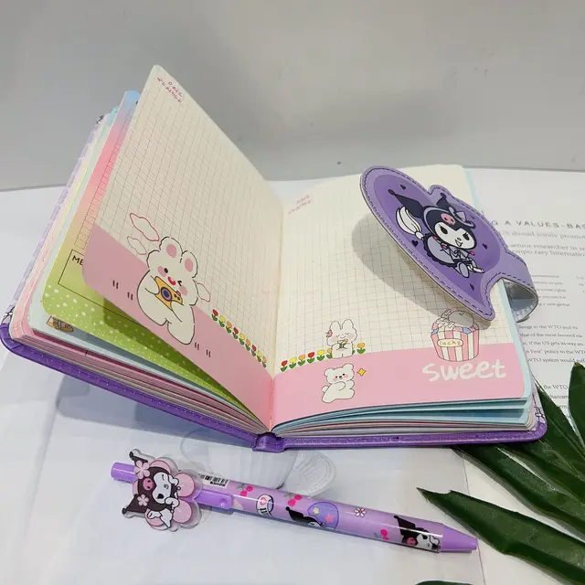 Sanrio Notebook Kawaii Kuromi Cinnamoroll My Melody Cute Cartoon Daily  Weekly Planner Agenda Stationery Office School Supplies - AliExpress