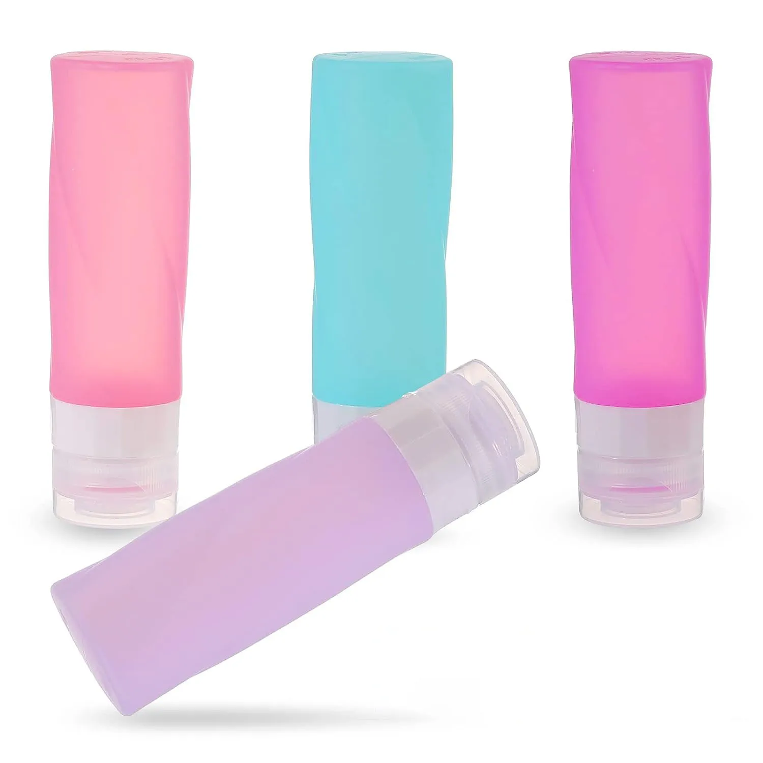 Travel Bottles for Toiletries, 3oz TSA Approved Silicone Travel Size Containers BPA Free Leak Proof Travel Tubes Refillable