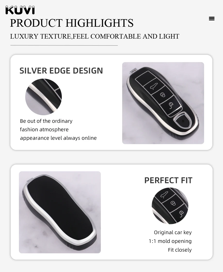 Fashion Soft Tpu Car Key Case Cover For Porsche Cayenne Panamera Macan 911 Old Key Auto Protection Shell - - Racext™️ - - Racext 23