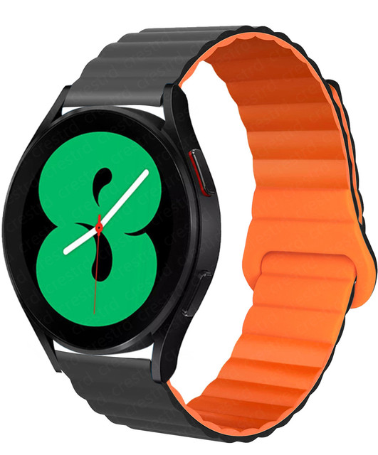22mm Band for samsung galaxy watch 4/classic 46mm 42mm/active 2/3 Magnetic Silicone bracelet Huawei watch gt 2/3/Pro strap