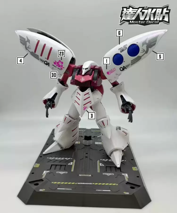 마스터 데칼 H015 HGUC 1/144 AMX-004 큐블리 제타 건담용 형광 워터슬라이드 데칼 물 전사 스티커 취미 DIY