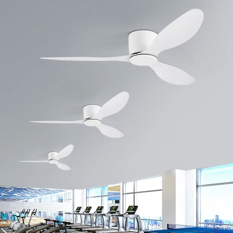 

Black White Low Floor DC Motor 35W Ceiling Fans With Remote Control Simple Ceiling Fan Without Light Home Indoor Fan 110V 220V