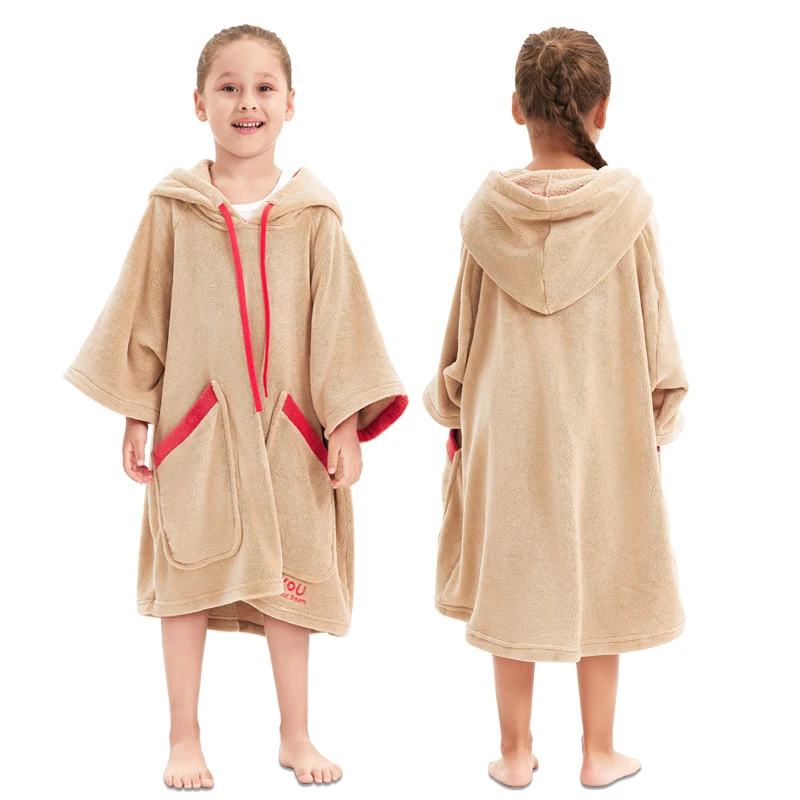 Kids Hooded Towel Toddler Boys Girls Bath Towels for Beach Swimming Pool Absorbent Wrap Poncho Robes for Children 2-12 Years microfiber towels quick drying towel