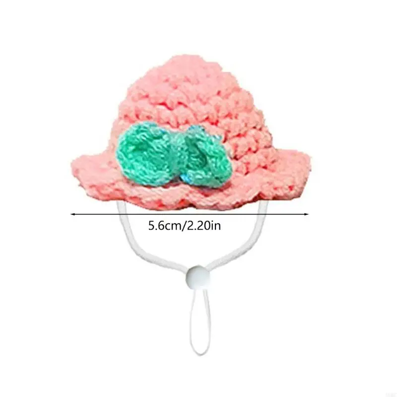 A9BC Fashionable Hand Knitted Hat for Guinea Pigs Fashion and Practical Knitted Hat