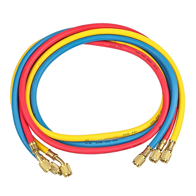 

Комплект шлангов для зарядки переменного тока 1,5 м, фитинги для шланга с низким уровнем потери для R134A R12 R22, измеритель прочного способа для кондиционера