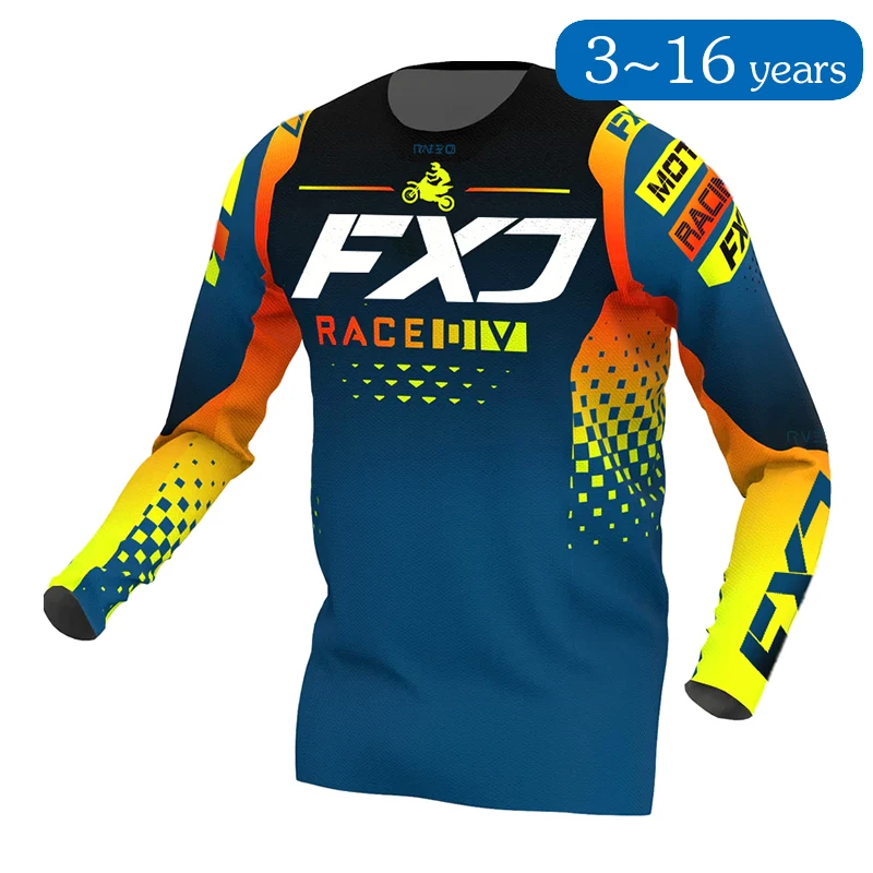 

Children's off-road motorcycle jersey Motocross shirt Boys Girls 3 4 5 6 7 8 9 10 11 12 13 14 15 16 years old mx bmx Enduro Kid