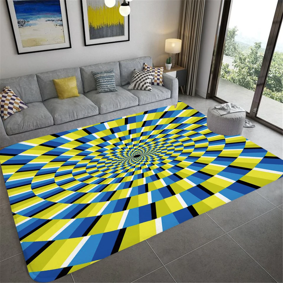 3D Vortex Carpet Living Room Carpets Funny Doormat Corridor Entry