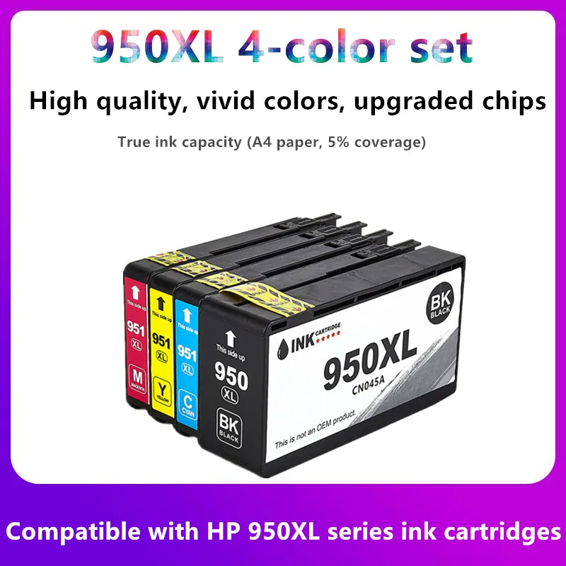 950 951 Cardtridge Inchiostro Cartuccia Per Hp 950Xl 951Xl Per Hp Officejet Pro 8100E 8600 8610 8620 8630 8640 8660 8615 8625 Dye Ink