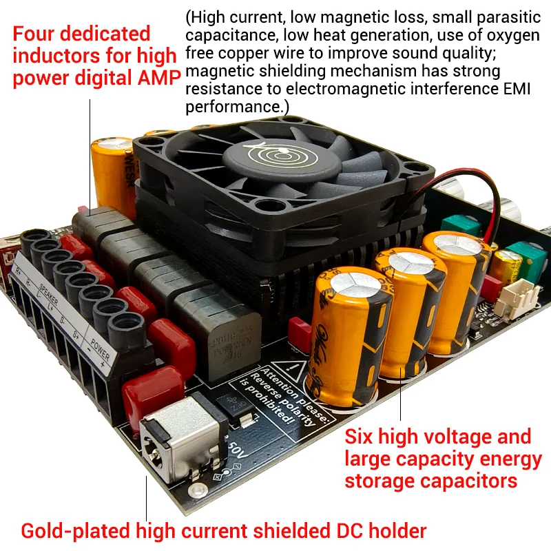 AS2100 基盤 ZK-AS21P 2.1 Channel Power Audio Stereo Amplifier Board Bass AMP