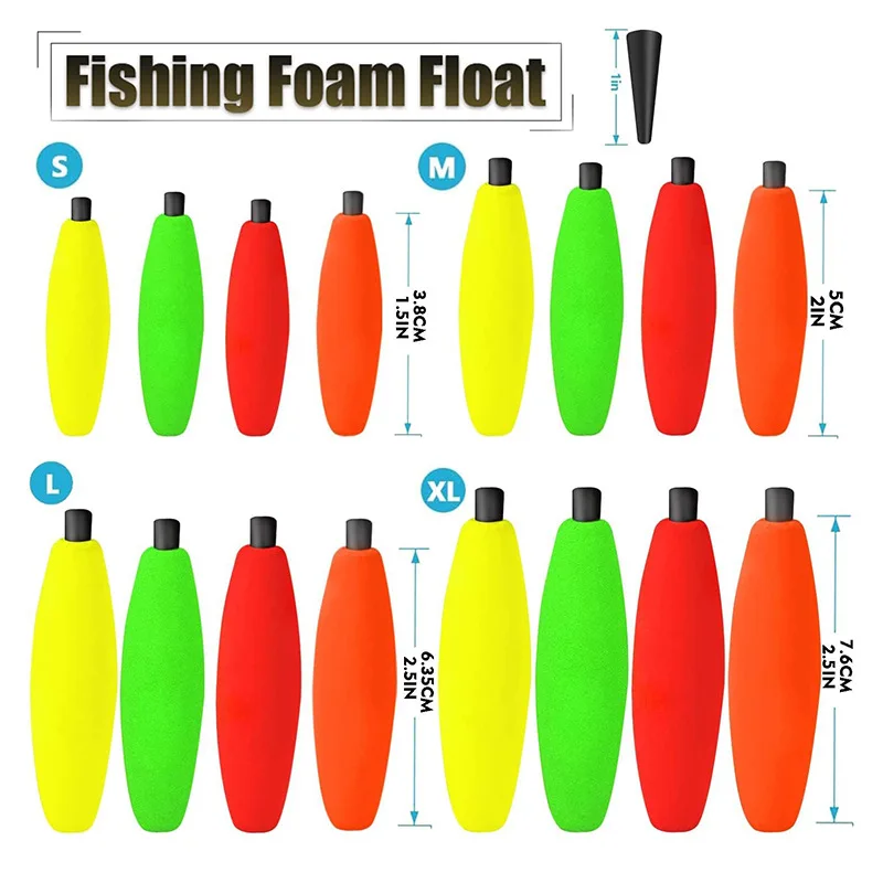 20pcs Fishing Float Bobbers Fishing Foam Pole Oval Float Fishing Rods Sea Rods Accessories Entertainment Tackle Buoys