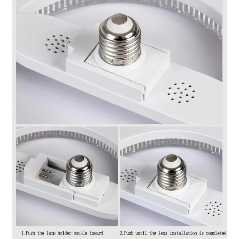 모던 디자인 E27 LED 조명, AC85-265V, 밝기 조절 불가, 사각형 아크릴 크리스탈 조명, 18W, 24W, 6500K